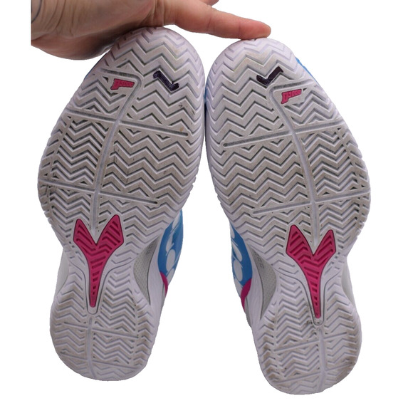 DIADORA Blushield Torneo Blue & White Lace Up Sneakers Shoes | Womens 10 - Picture 7 of 8